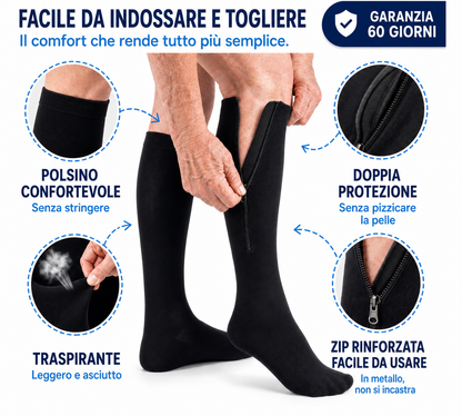 Calze Compressivi con Cerniera