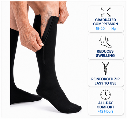 Compression Slimedge Zip Socks