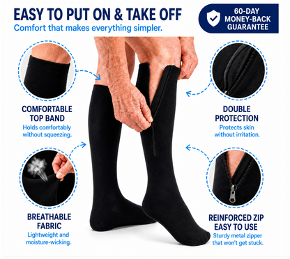 Compression Slimedge Zip Socks