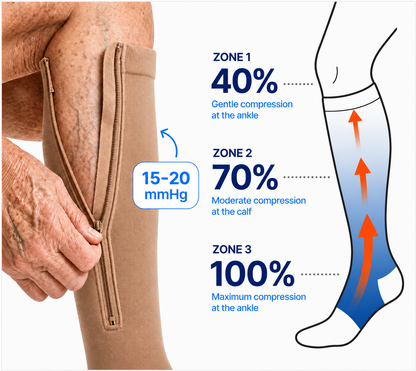 Compression Slimedge Zip Socks