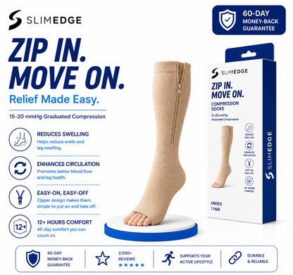 Compression Slimedge Zip Socks