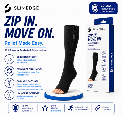 Compression Slimedge Zip Socks