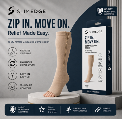 Compression Slimedge Zip Socks